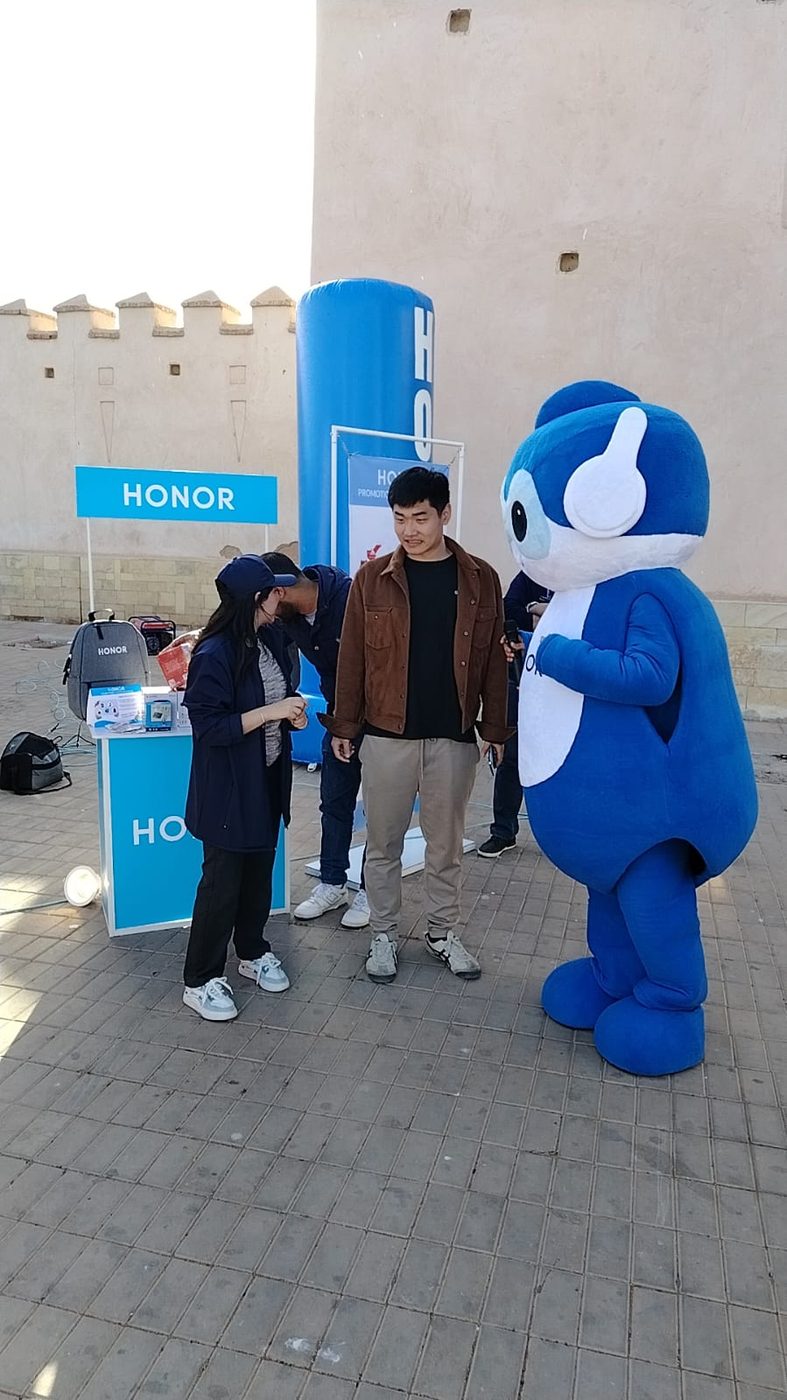 Honor street activation with mascot