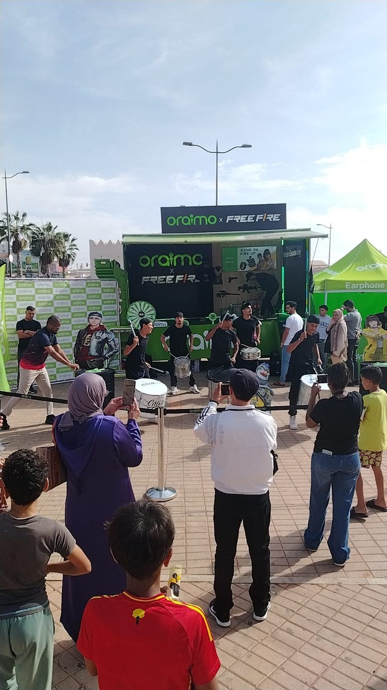oraimo x Free Fire roadshow activation